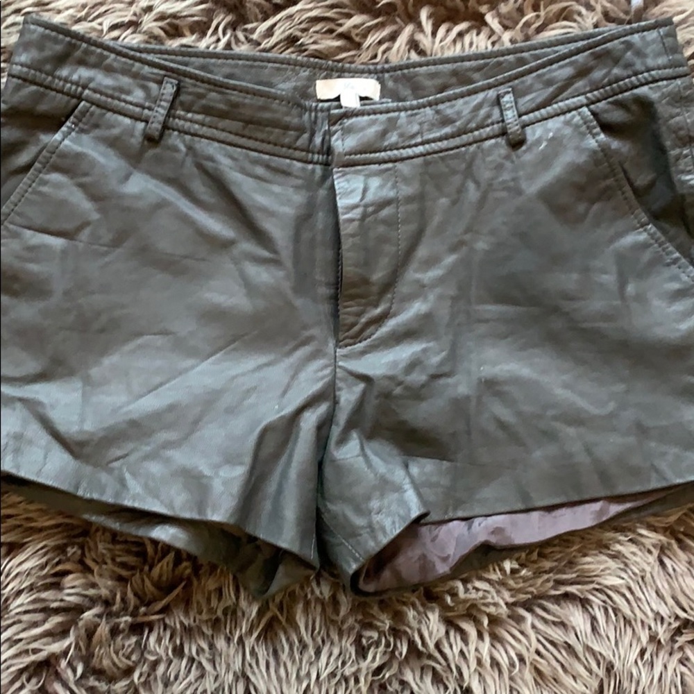Joie Lamb Leather Shorts